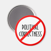 Verboden politieke correctheid magneet (Voorkant / Achterkant)