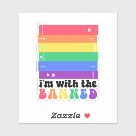 Verboden Regenboogboeken Sticker (Vel)