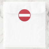 Verboden! Ronde Sticker (Tas)