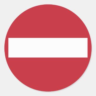 Verboden! Ronde Sticker