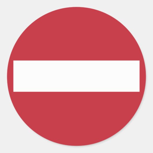 Verboden! Ronde Sticker (Voorkant)