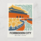 Verboden Stad Beijing China reizen bloemsierkunst Briefkaart (Voorkant)