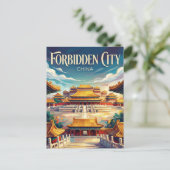 Verboden Stad China Briefkaart (Staand voorkant)