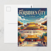 Verboden Stad China Briefkaart (Voorkant / Achterkant)