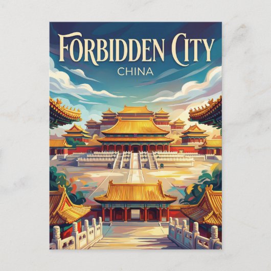 Verboden Stad China Briefkaart (Voorkant)