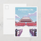 Verboden Stad China Reizen Plaats illustratie Briefkaart (Voorkant / Achterkant)