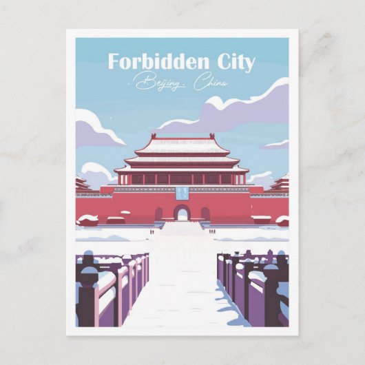 Verboden Stad China Reizen Plaats illustratie Briefkaart (Voorkant)
