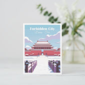 Verboden Stad China Reizen Plaats illustratie Briefkaart (Staand voorkant)