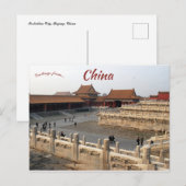 Verboden Stad Peking China Briefkaart (Voorkant / Achterkant)