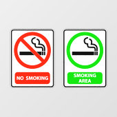 Verboden te Roken en Rookzone Raamsticker (Vel)