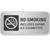Verboden te Roken, Inclusief Dampen en E-Sigarette Sticker (Voorkant)