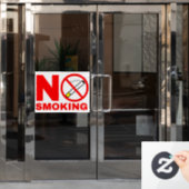 Verboden te Roken Symbool Raamsticker (Kantoordeur)