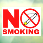 Verboden te Roken Symbool Raamsticker (Vel 3)