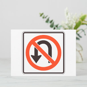 Verboden te wenden verkeersbord Verkeersveiligheid Kaart