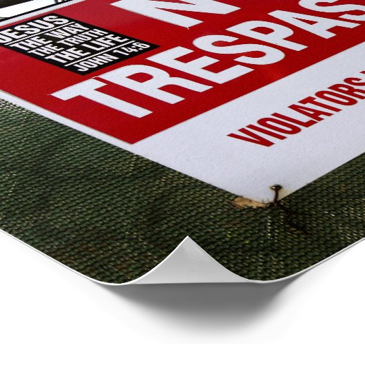 VERBODEN TOEGANG Bord en ... Poster (Hoek)