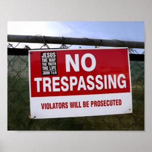 VERBODEN TOEGANG Bord en ... Poster