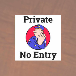 Verboden Toegang, Geen Toegang, Privé, Geen Toegan Sticker