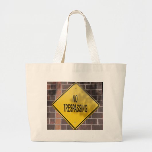 Verboden Toegang Grote Tote Bag (Voorkant)