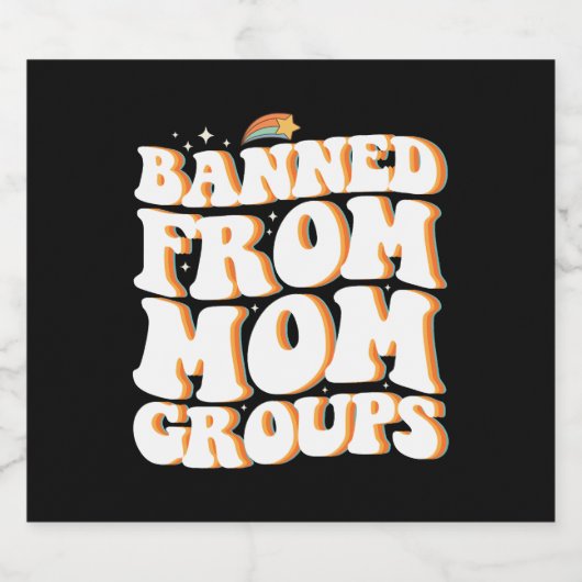 Verboden van Moeder Groepen Grappige Moederdag Gro Bier Etiket (Enkel label)