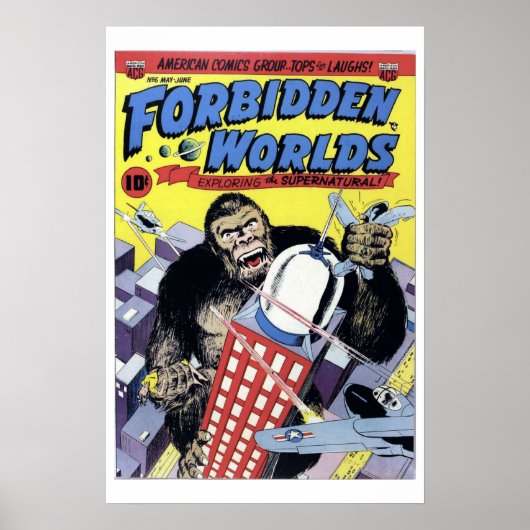 Verboden Vintage Comic Book Hoesje Poster (Voorkant)