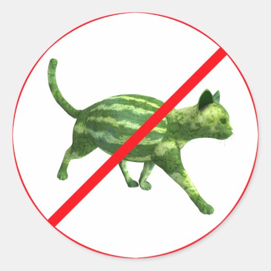 Verboden voor meloncats! ronde sticker (Voorkant)