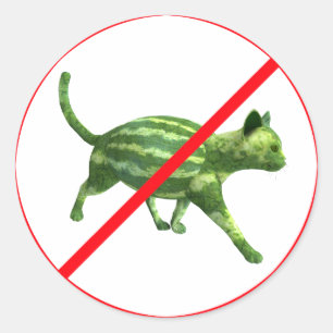 Verboden voor meloncats! ronde sticker
