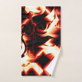 Verboden vuur op de donkerste rode achtergrond bad handdoek (Handdoek)