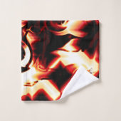 Verboden vuur op de donkerste rode achtergrond bad handdoek (Wasdoekje)