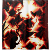 Verboden vuur op de donkerste rode achtergrond douchegordijn (Voorkant)