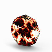 Verboden vuur op de donkerste rode achtergrond fotoblokken (Rechts)