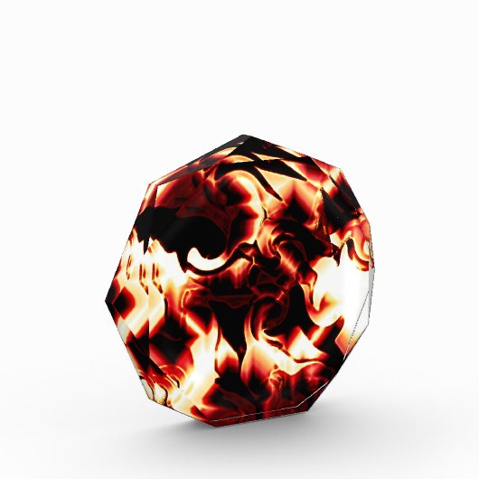 Verboden vuur op de donkerste rode achtergrond fotoblokken (Links)