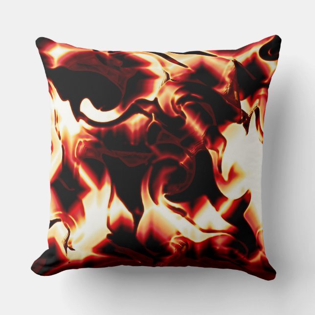 Verboden vuur op de donkerste rode achtergrond kussen (Voorkant)