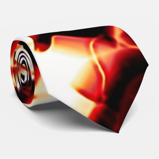 Verboden vuur op de donkerste rode achtergrond stropdas (Opgerold)