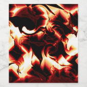 Verboden vuur op de donkerste rode achtergrond wijn etiket (Enkel label)