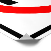 Verboden wegmarkering voor gevaarlijke lading poster (Hoek)