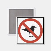 Verboden zeemeeuwen magneet (Voorkant / Achterkant)