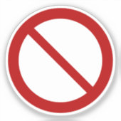 Verbods- of Algemene verbodsymbolen Sticker (Voorkant)