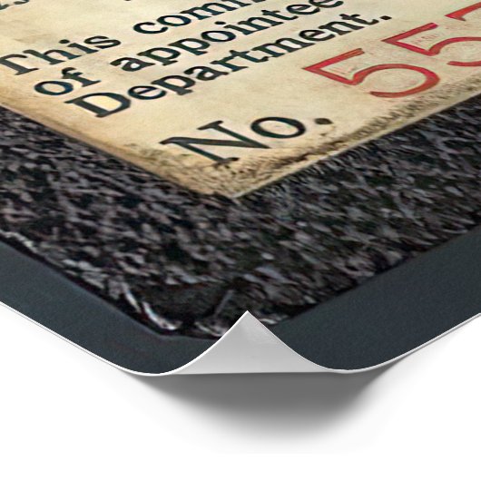 VERBODSAGENT ELIOT NESS CREDENTIALS 1927 POSTER (Hoek)