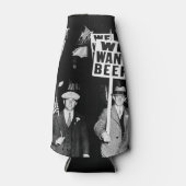 Verbodsbierprotest 1950's Vintage Foto Flesjeskoeler (Voorkant)