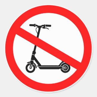 Verbodsbord Geen Elektrische Steps – Elektrische s Ronde Sticker