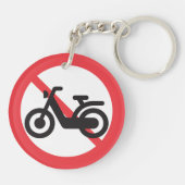 Verbodsbord Geen Motorfietsen Sleutelhanger (Achterkant)