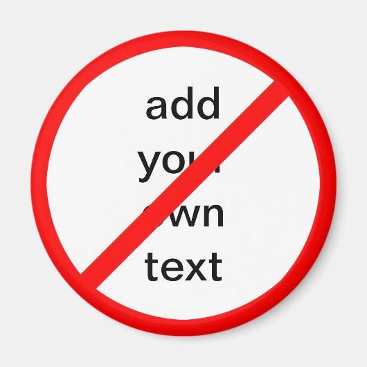  verbodsbord magneet (Voorkant)