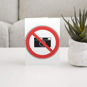 Verbodsbord voor fotografie kaart