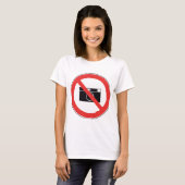 Verbodsbord voor fotografie t-shirt (Voorkant volledig)