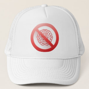 Verbodsbord voor het gebruik van kunstmatige intel trucker pet