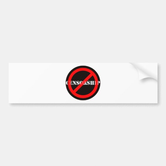 Verbodscensuur Bumpersticker (Voorkant)