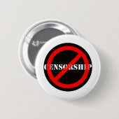 Verbodscensuur Ronde Button 5,7 Cm (Voorkant /achterkant)