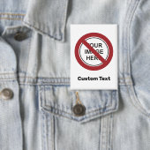 Verbodscirkelteken met aangepaste tekst en Afbeeld Button (Insitu)