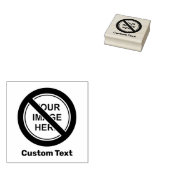 Verbodscirkelteken met aangepaste tekst en Afbeeld Rubberstempel (Gestempeld)