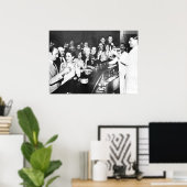 Verbodsfeestje, Zwart-wit Vintage Poster (Thuiskantoor)